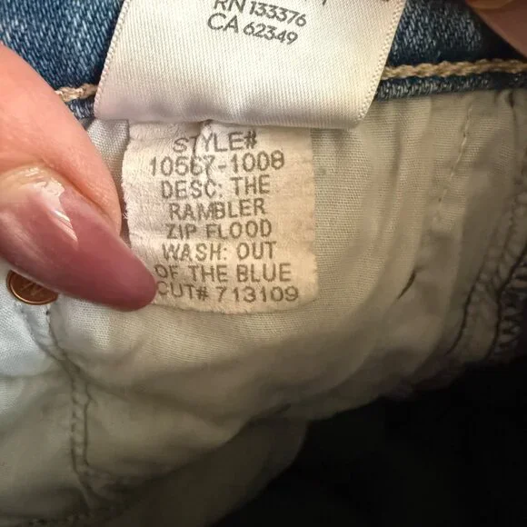 Mother Denim The Rambler Zip Flood Womens High-Waisted Blue Denim Jeans in Out o - Picture 7 of 9